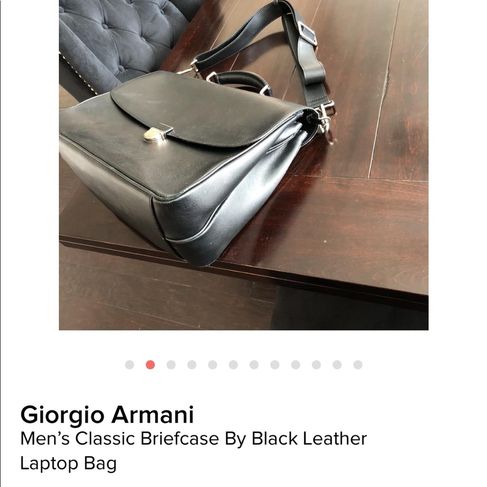 Georgia Armani Classic Men’s Leather Briefcase